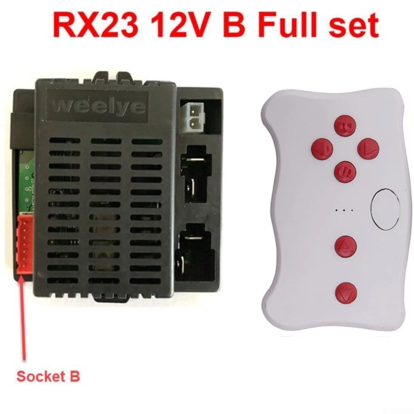 RX7-RX37 6V/12V/24V Barnedrevet bilkjøring 2,4G Bluetooth-fjernkontroll og mottakersett Kontrollbokstilbehør (RX23 B 12V komplett sett) 1 set