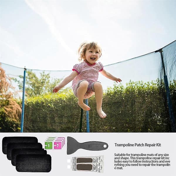 Trampoline Repair Kit Rectangular Patches Trampoline Repair Trampoline Mat Tear or Hole, Trampoline Repair Tool