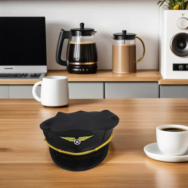 Pilot Cosplay Hatt Flygpilot Hatt för Halloween Kostym