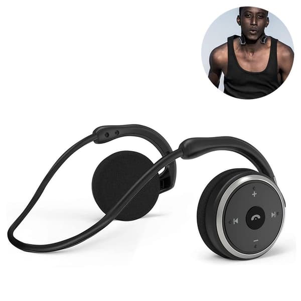 Wireless On-Ear Headphones with Clear Voice Pickup - Black-FX-