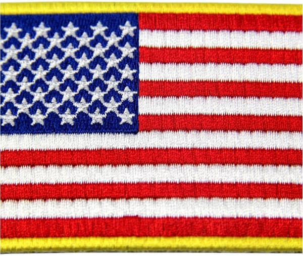 5 stk USA-flagg brodert borrelås