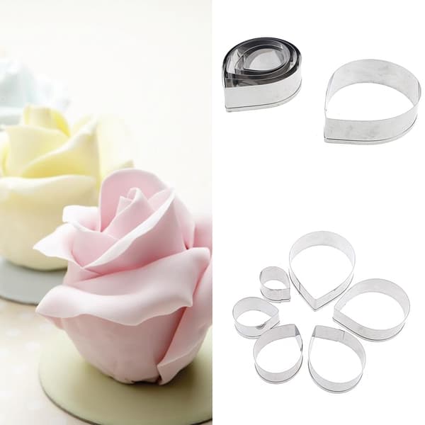Fondant Kakformar Kjeks Sukker Hudtrykk Blomst Skjæreform DIY Baking
