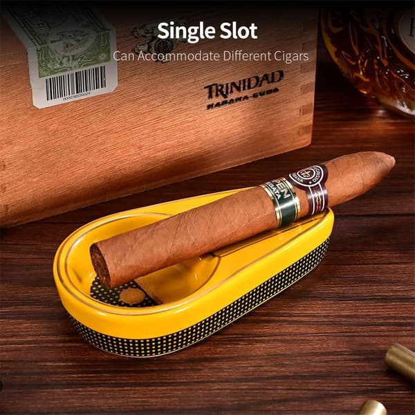 Cigarraskfat Keramiskt Askfat Gul