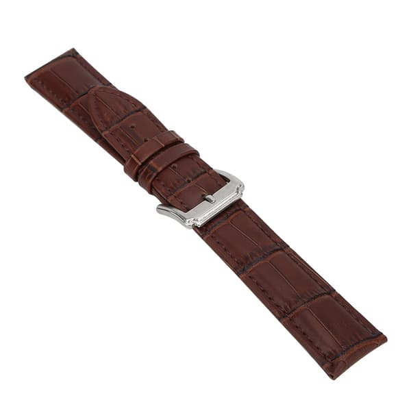 Universal Herr Dam Justerbart PU Läder Klockarmband Ersättning 20mm Brun