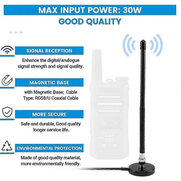 Cb Antenne 27mhz Blød Pisk Magnetisk Base Bnc Pl259 Stik Cb Antenne Til Cobra
