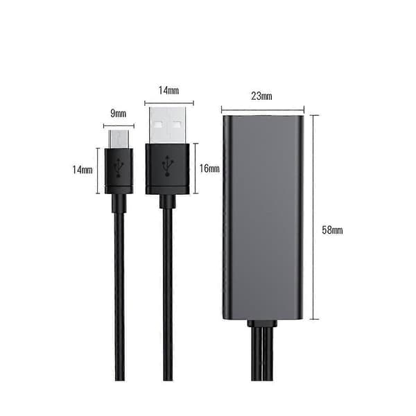 TV Ethernet-adapter TV 4K Stick USB-C til RJ45 LAN-adapter med USB 2.0-kabel for strøm