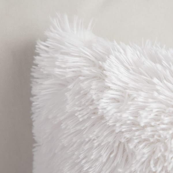Kuddfodral i fuskpäls polyester 40x40 cm för soffa säng hem kontor