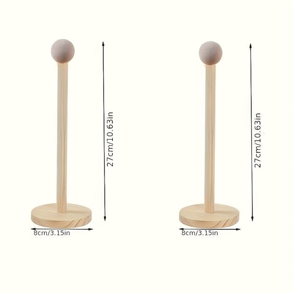 Solid Wood Hair Accessory Organizer, Multi-Layer Display Tower for Headbands, Hair Clips, and Jewelry