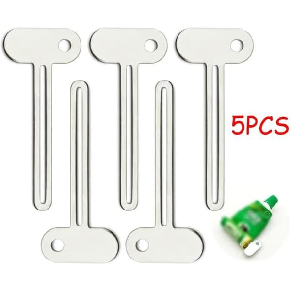 Toothpaste Squeezer, T-shaped Pigment Dispenser, Empty Toothpaste Tube Squeezer, Hand Cream Extruder (5 pcs)