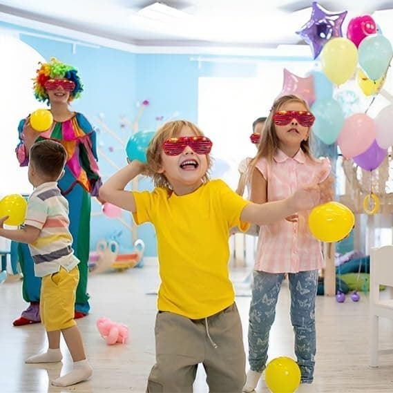 Partybriller Unisex Blinkende LED Lysende Solbriller Event Raver Koncert