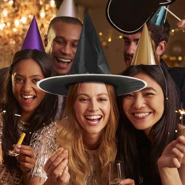 Halloween Witch Hat Reusable Fabric 3-piece Set for Photo Props