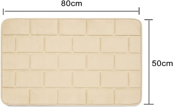 Badeværelsesmåtte 50 x 80 cm superabsorberende badeværelsesmåtte med memoryskum
