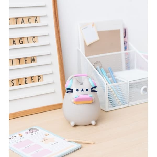Pusheen LED-skrivebordslampe, USB eller 3 AA-batterier, PVC