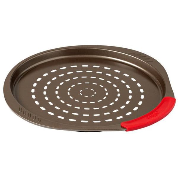 Pizzapanne - PYREX - 1452055 - Perforert metall - 32 cm Brun Metall