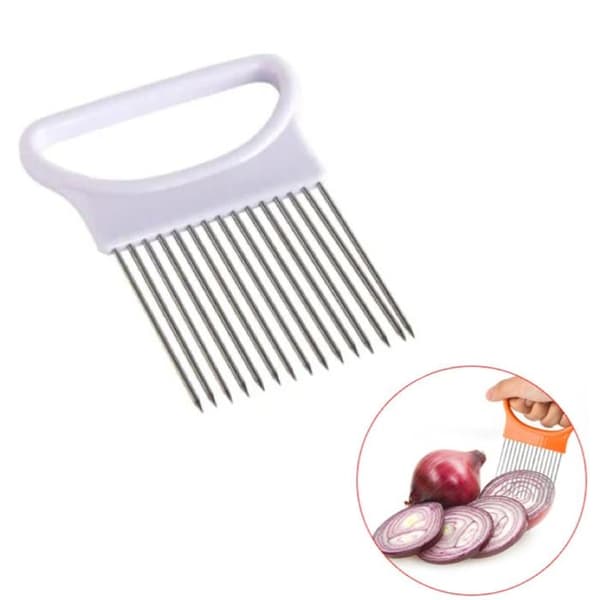 Onion holder with practical handle Vit white