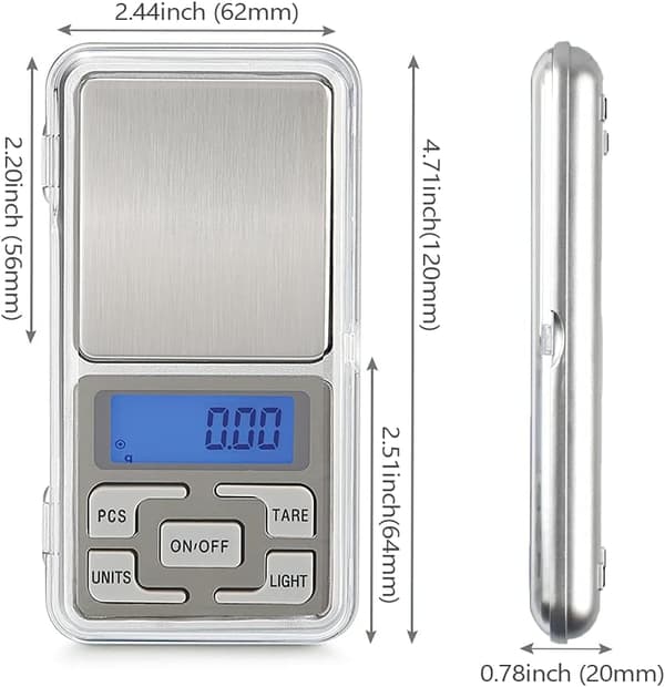 Digital fickvåg 500g 0,01g LCD Mini elektronisk våg