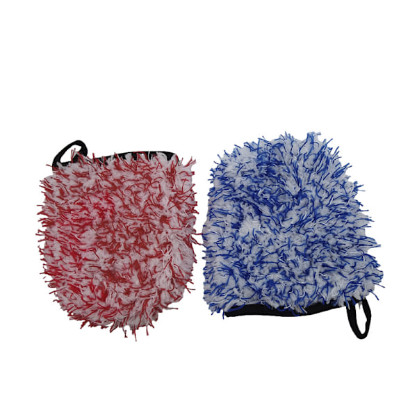 Pehmoinen autonpesu rengas käsineet autonhoito puhdistusaine pyörän yksityiskohtien pyyhe Sininen+V Blue+White 12*15cm, single weight about 30g