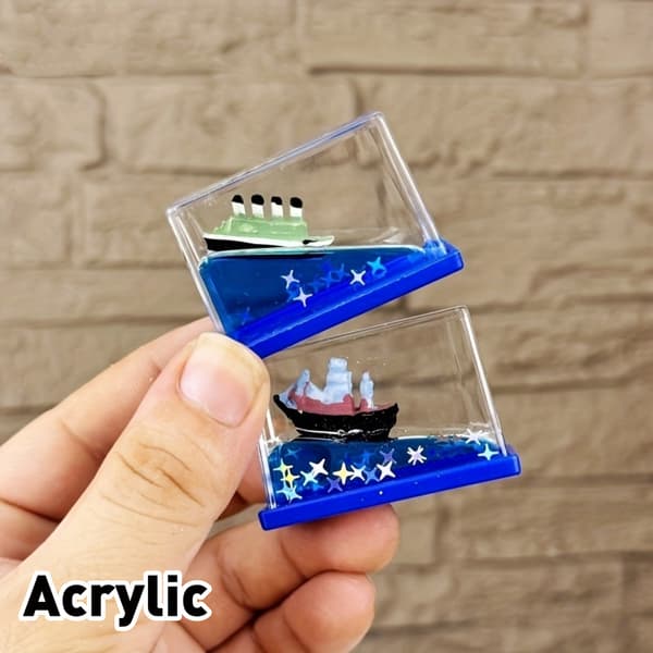 Titanic Fartygsmodell Akryl Oljefylld Osänkbar Nautisk Bordsdisplay Dekoration Random-1pc