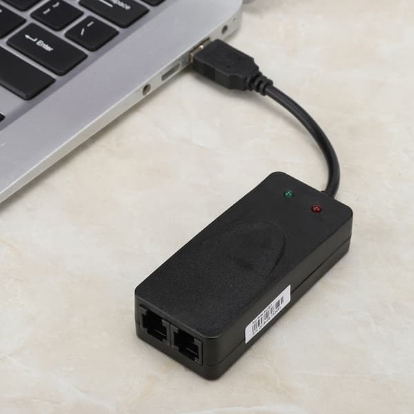 Dobbeltport USB2.0 56K ekstern faxmodemdriver til Windows 7/8/10/XP