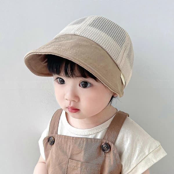 Baseballkasket til drenge & piger Sommer solbeskyttelse Mesh-hat Gul Yellow