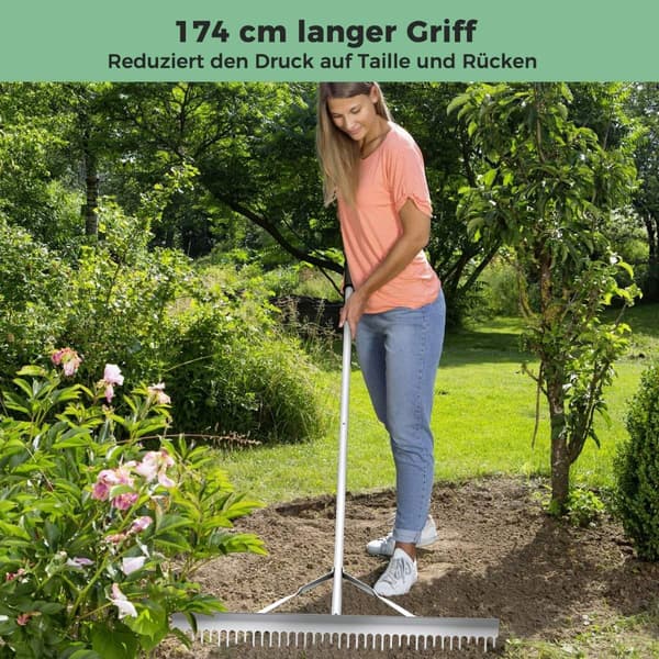 Hagerive aluminium 91 cm bred rive hode 91 x 10 x 174 cm sølv