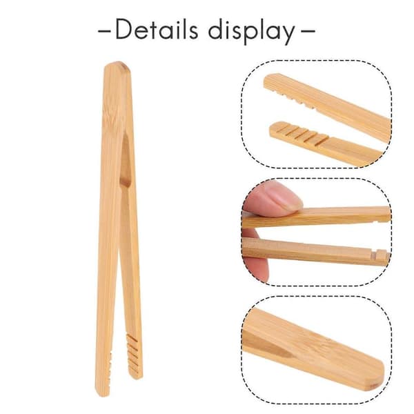 10-pack Bambu Toast Tänger, Bambu Tänger 17,8 cm Brödrost Tänger
