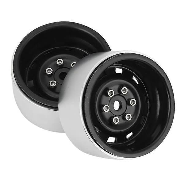 4 stk 1,9-tommer metal Beadlock hjulnavsfælg til 1/10 RC Crawler bil sort