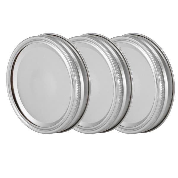 Glasburkslock 10st 70mm Silver Cirkulär Ring med Täckplatta