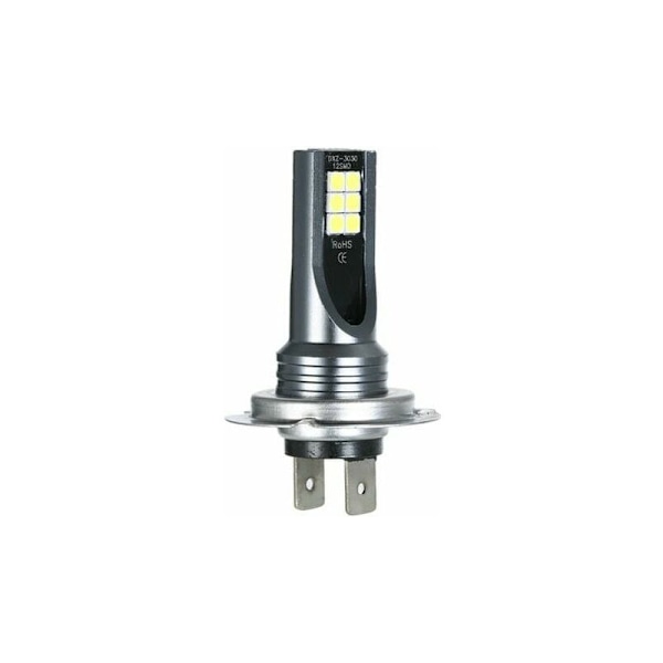 H7 Bil LED Tåkelys Pære 200W Frontlykt 6000K Hvit HID Dekoder Svart 2stk