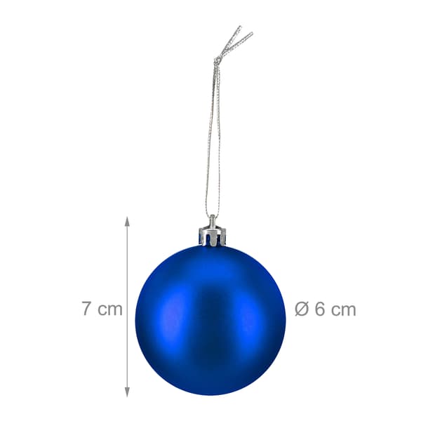 Juletrekulesett, 50 deler, matt/blank/glitter