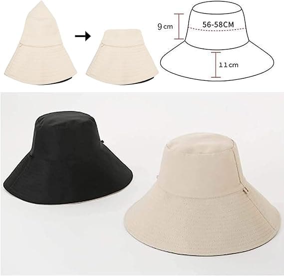 Dame solhat, sommer, foldbar capeline, solhat, anti-UV, bomuld, sommerferie, havearbejde, solhat til kvinder, UPF UV