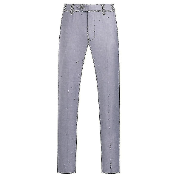 Miesten puku Business Casual 3-osainen puku bleiseri housut liivi 9 väriä Z Myydyt tuotteet Grey XS