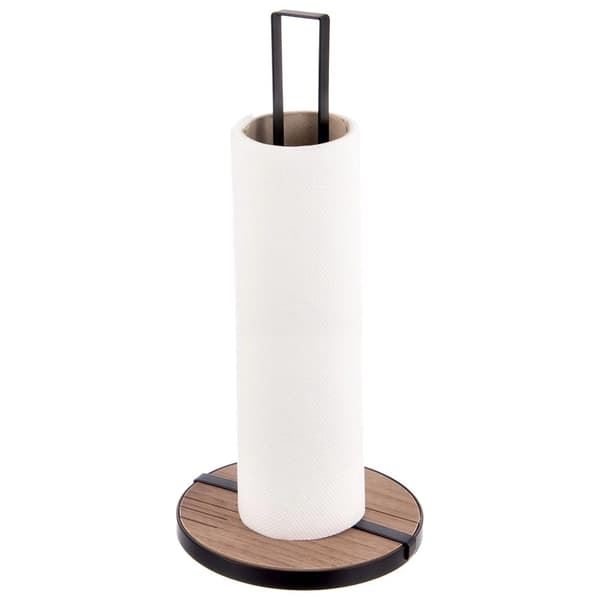 Musta metallinen talouspaperiteline, 32,5 cm