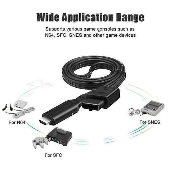 HD1080P N64 til HDMI-kompatibel konverter HD-link kabel til N64 SNES.