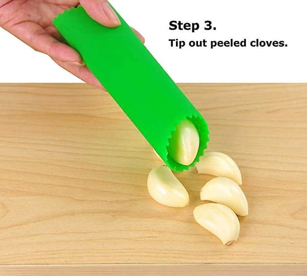 Garlic Peeler Remover Roller Holder, Easy Quick Peeled Garlic