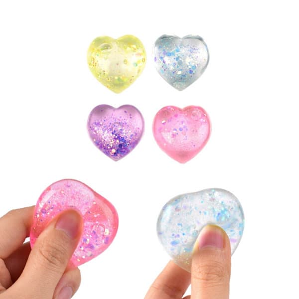 Squeezable Stretchable Love Heart Soft Squeeze Toy for Valentine's Day Office Gift