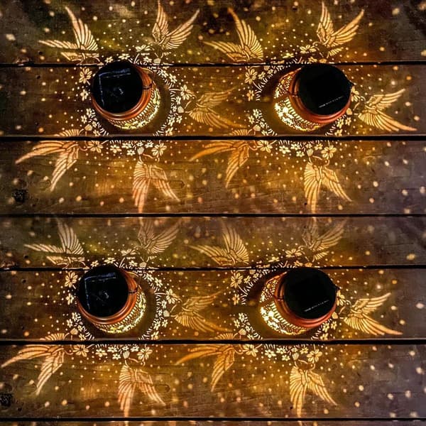 Kolibri-aurinkolyhty, metallia, ulkokäyttöön, vedenpitävä LED