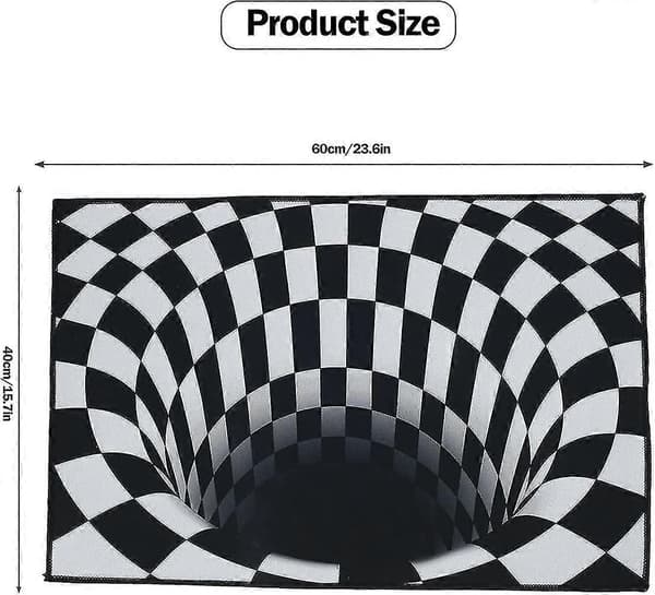3D Optisk Illusion Dörrmatta 40x60cm Halkfri Polyesterfiber Inomhus Utomhus Kök Hall Hem