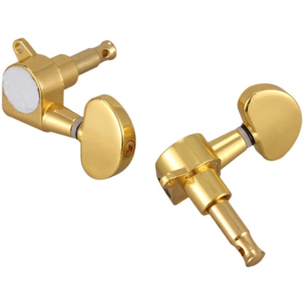 Gitarrstämskruvar i guld, legering, stort runt huvud, helt inkapslade strängskruvar, folksträngar, guld