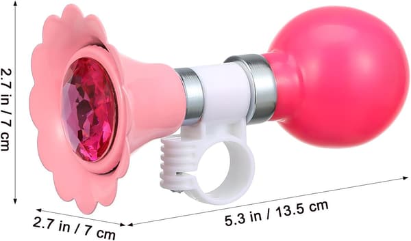 Rosa cykelhorn för barn 3–8 år, 110 dB, passar 22–35 mm styren