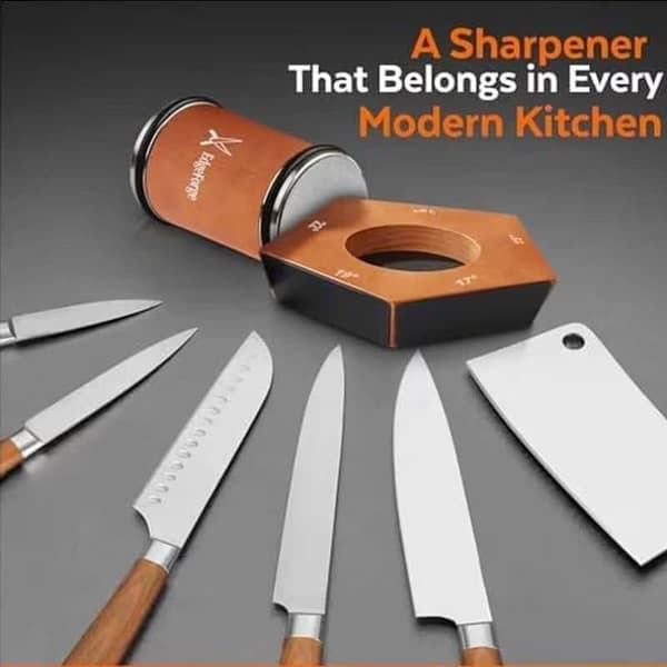 Rolling Knife Sharpener with Magnetic Angle 12–22°, Diamond and Ceramic Sharpening