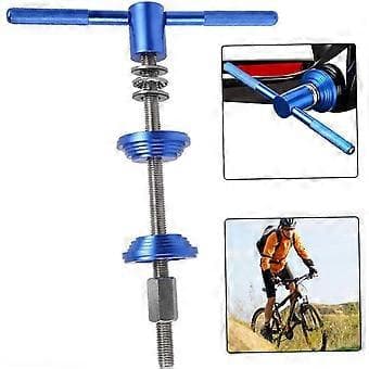 Bicycle Headset Press Tool Kit for Mountain Bike, Alignment Gauge, Blue