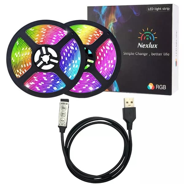 Smart RGB LED-stripe med justerbar lysstyrke, 4W, 2m