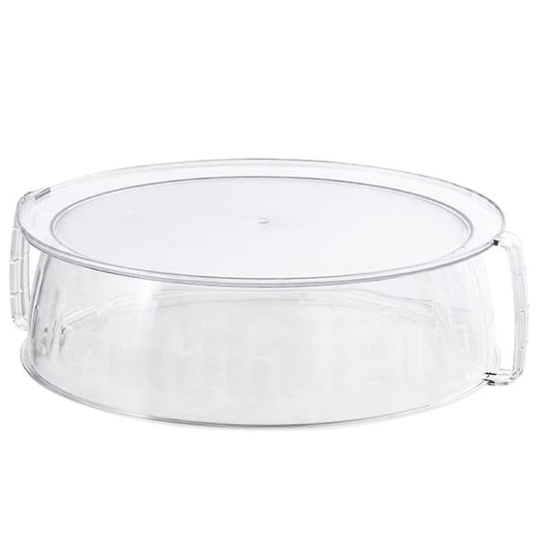 High Glass Microwave Cover with Splash Guard and Handle for Heating Pasta and Leftovers
