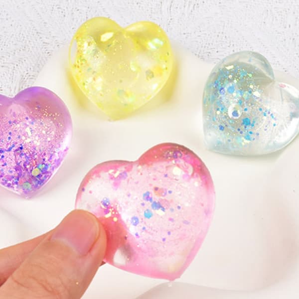 Squeezable Stretchable Love Heart Soft Squeeze Toy for Valentine's Day Office Gift