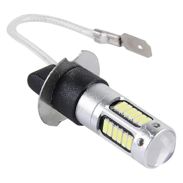 2 stk H3 10W 30 SMD-4014 LED tåkelys for bil, DC 12V hvitt lys White Light