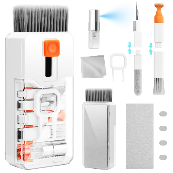 Camera Cleaning Kit Laptop Cleaner, 10-in-1 Keyboard Cleaning Brush Tool, Multi-Function PC Electronic Cleaner Kit for Earbuds, Camera