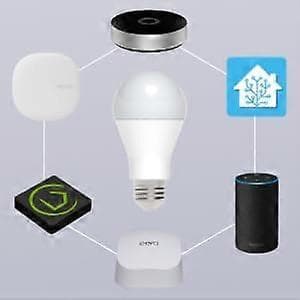 ZWave LED-pære. Fungerer med Plus, HomeAssistant, SmartThings og andre ZWave-hubs
