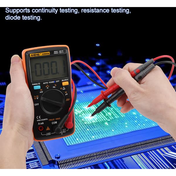 Digital multimeter, ANENG AN8008 True-RMS digital multimeter AC DC Amperemeter Ström Ohm Meter