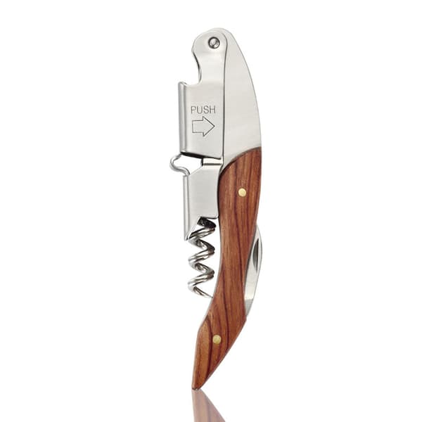 Professional Wine Corkscrew with Ergonomic Wooden Handle, Double-Hinged Corkscrew for Smooth Opening, Gift-Quality Wine Corkscrew for Wine Enthusiasts